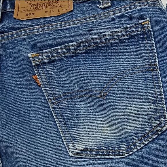 VINTAGE Levi's 509 Orange Tab Distressed Jeans - Picture 12 of 16